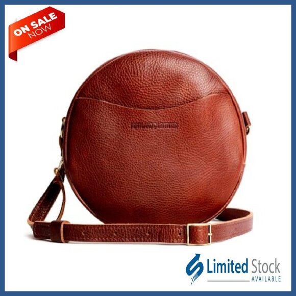 Full Grain Leather Crossbody Bag with Adjustable Strap, Exterior & Interior - Picture 2 of 8